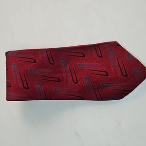 Giorgio ArmanI VIntage 80s Red and Blue Patterned Tie